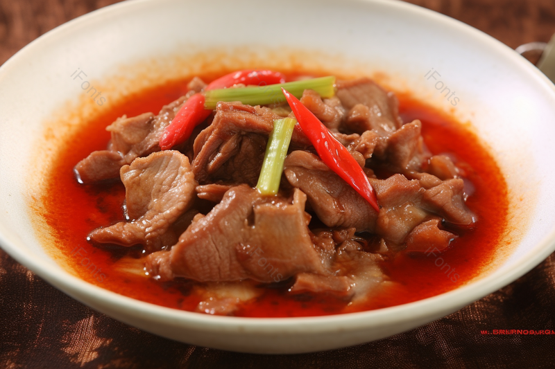 中国美食水煮肉片芹菜辣椒,高清,摄影图,摄影图片,图片大全,摄影图免费下载